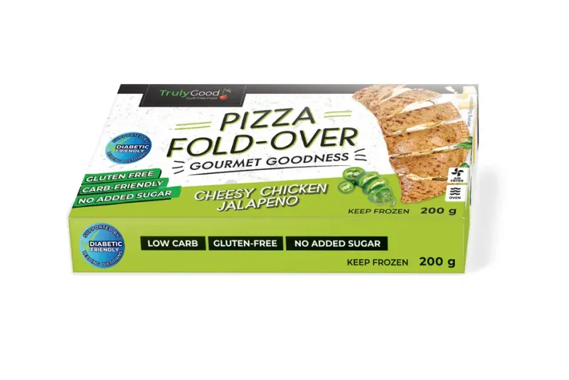 Truly Good. Pizza fold over. Cheese Chicken Jalapeño