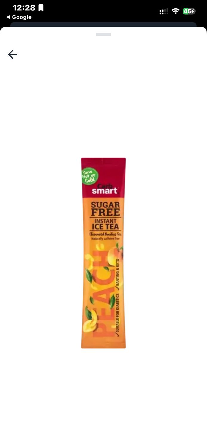 Carbsmart instant Ice tea :Peach Flavour