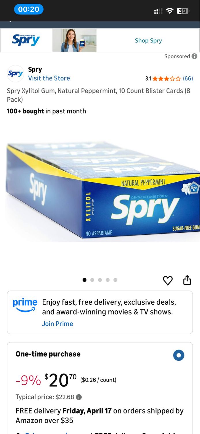 Spry Gums (Natural Licorice Flavor)