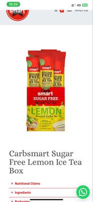 Carbsmart Lemon Ice Tea Pack