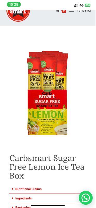 Carbsmart Lemon Ice Tea Pack