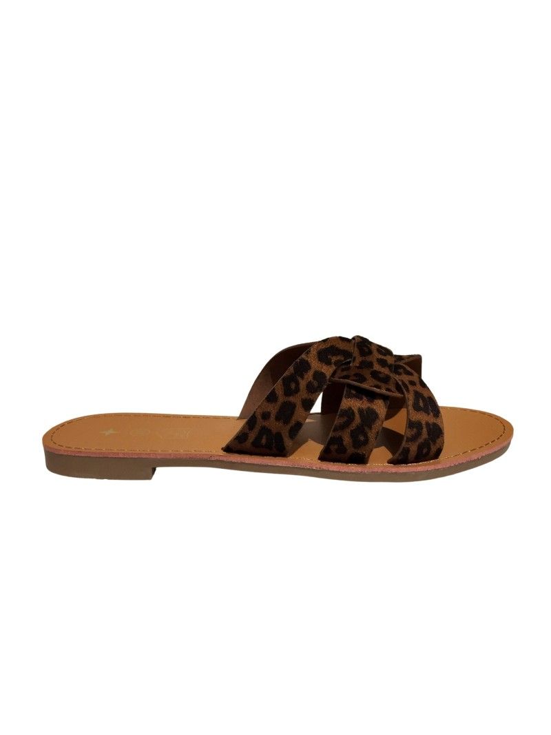 Leren Panter Sandalen