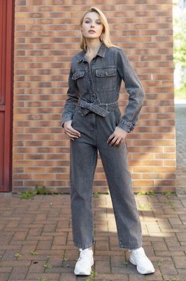 Jeans Jumpsuit - Grijs