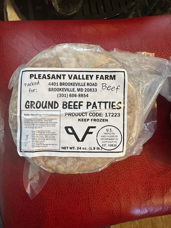 Ground Beef Patties-1 pound (4-quarter pound patties)