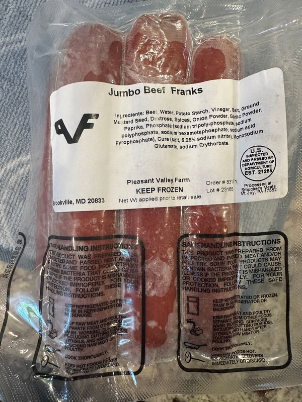 All Beef Jumbo Franks-Plain