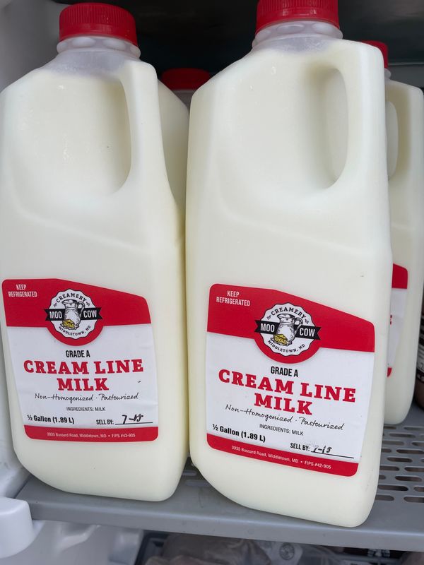 A2A2 Cream Line Whole Milk Half Gallon (see note about pre-orders)