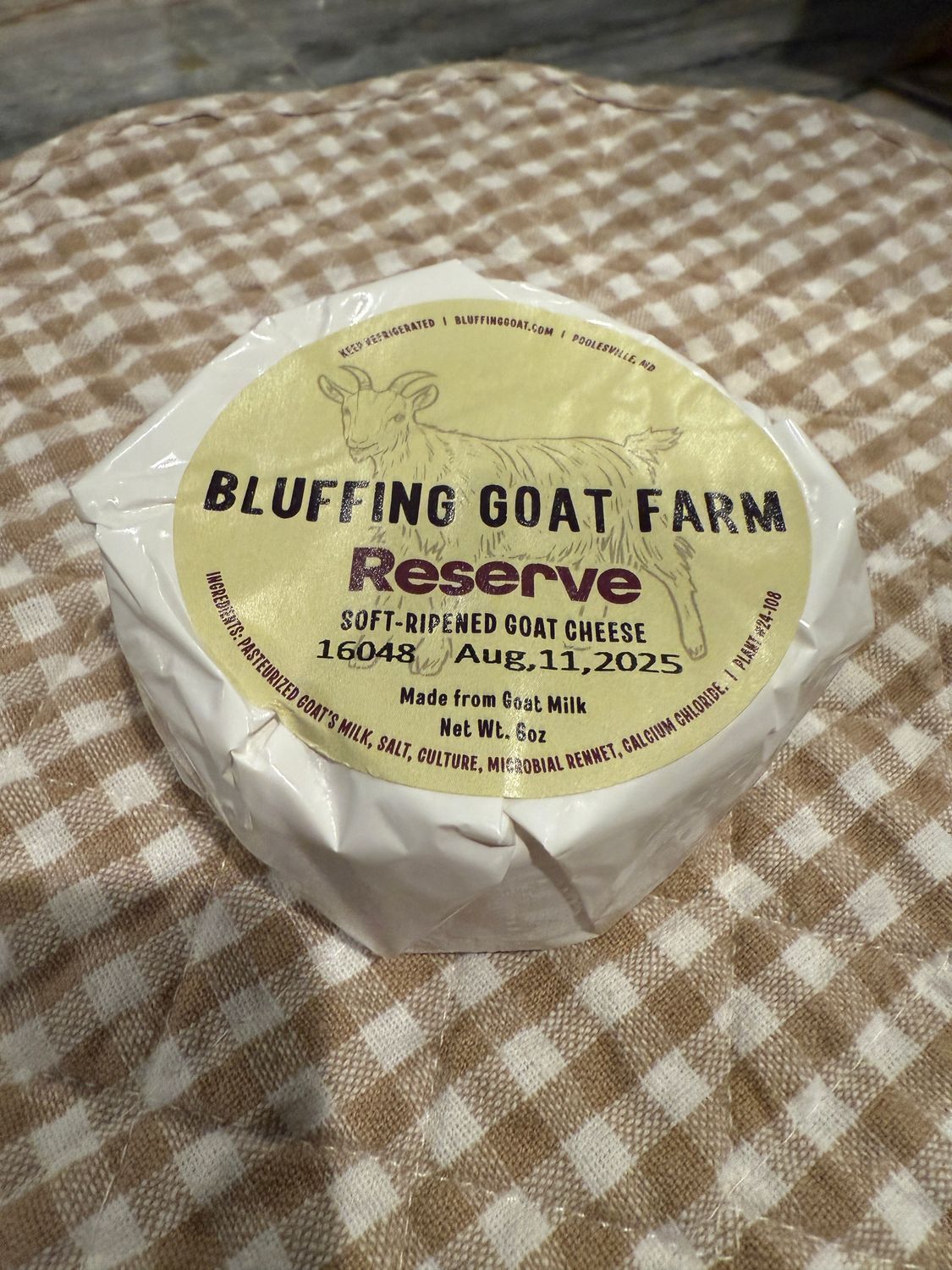 Goat Cheese Bluffing Goat Farm Reserve