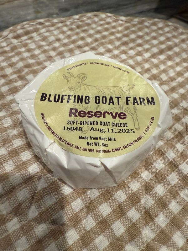 Goat Cheese Bluffing Goat Farm Reserve