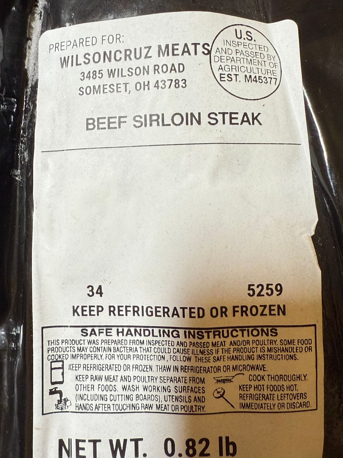 Beef Sirloin Steak