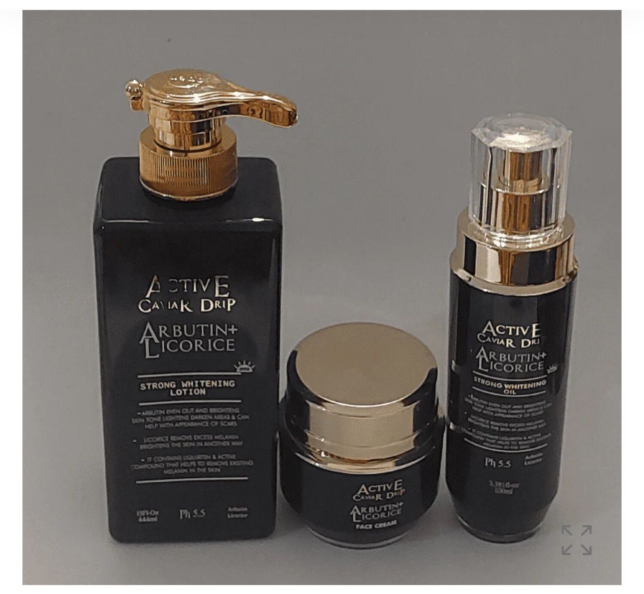 Active Caviar Drip 1 Lotion, 1 Face Cream 1 Oil