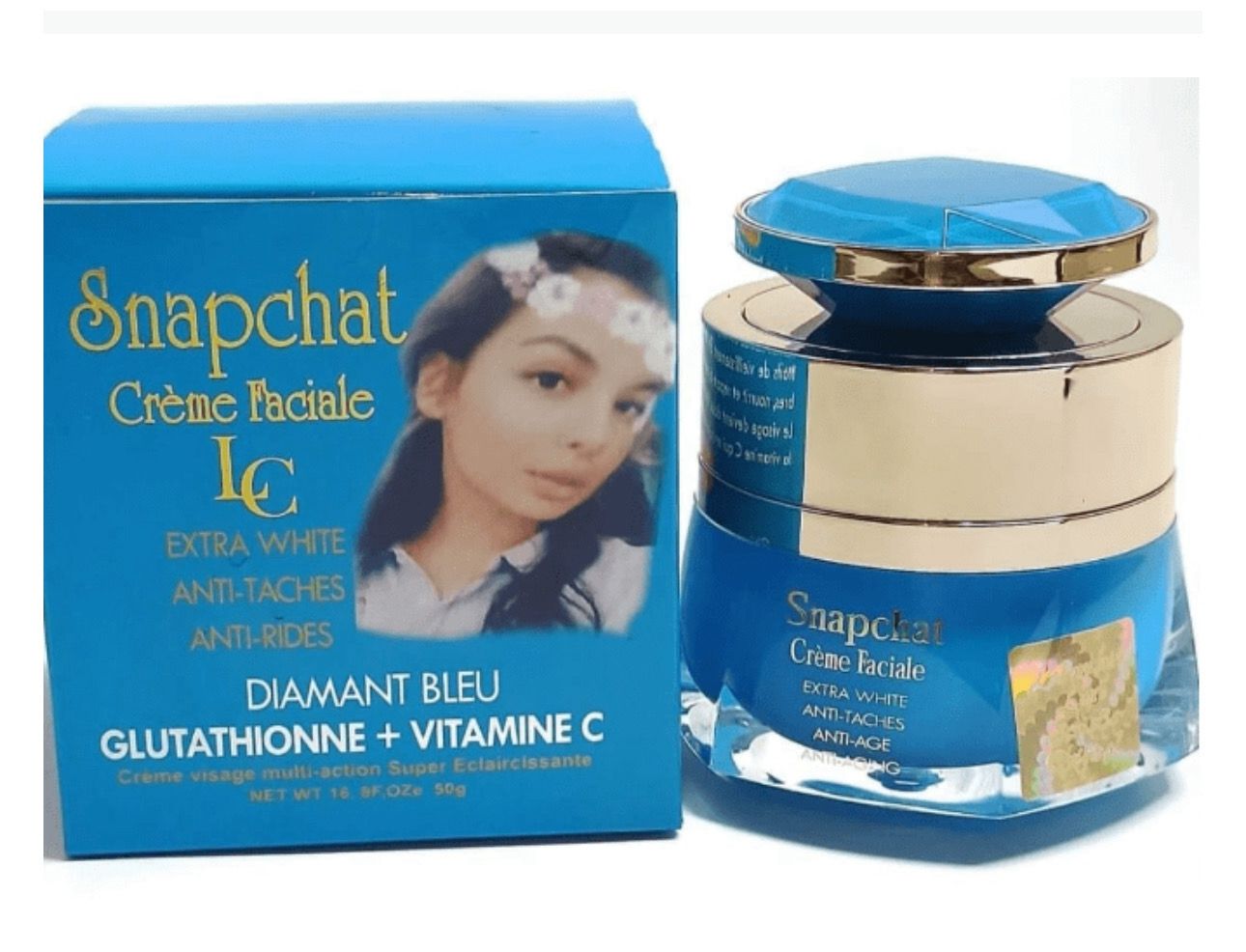 Lait Snaptchat Blue Diamond Kojic + Arbutin Face Cream 1Pc