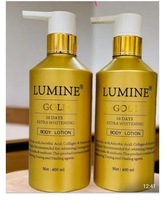 Lumine Gold Extra 3 In 1 Body And Face Lotion (one Bottle