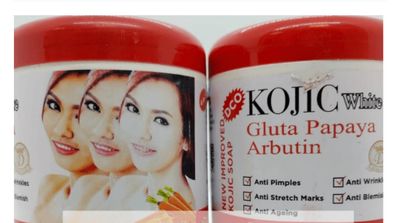 Kojic White Papaya Arbutin Black Soap 500mg
