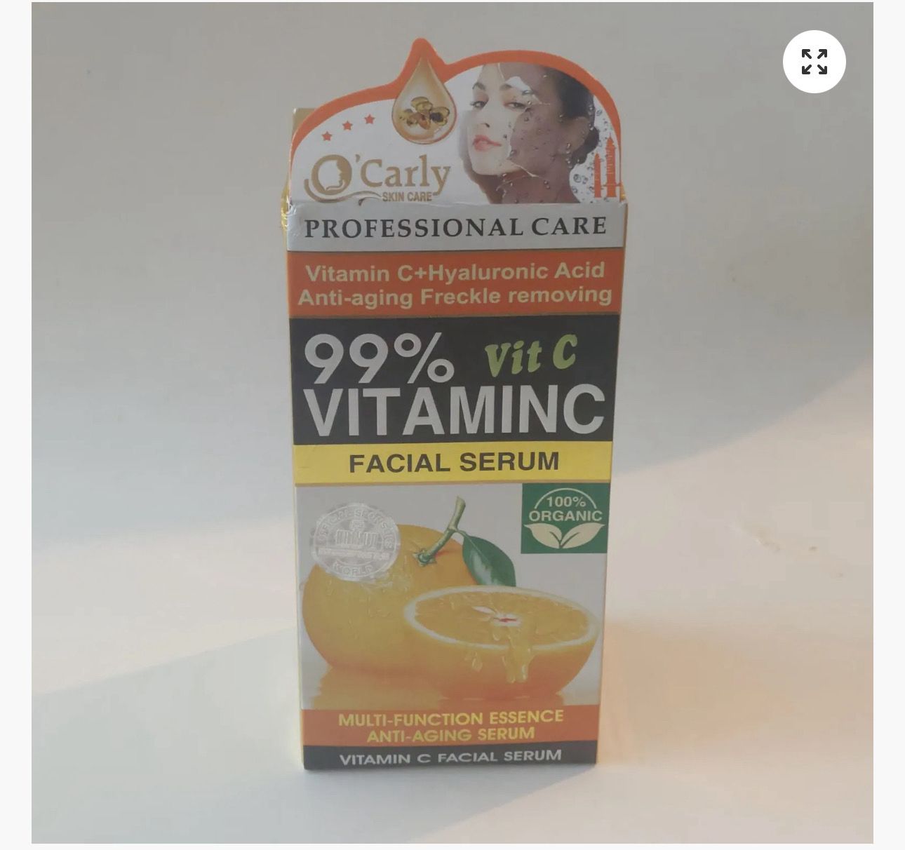 Facial Serum Anti-Aging Anti-Wrinkle With 99% Vitamin C + Hyaluronic Acid