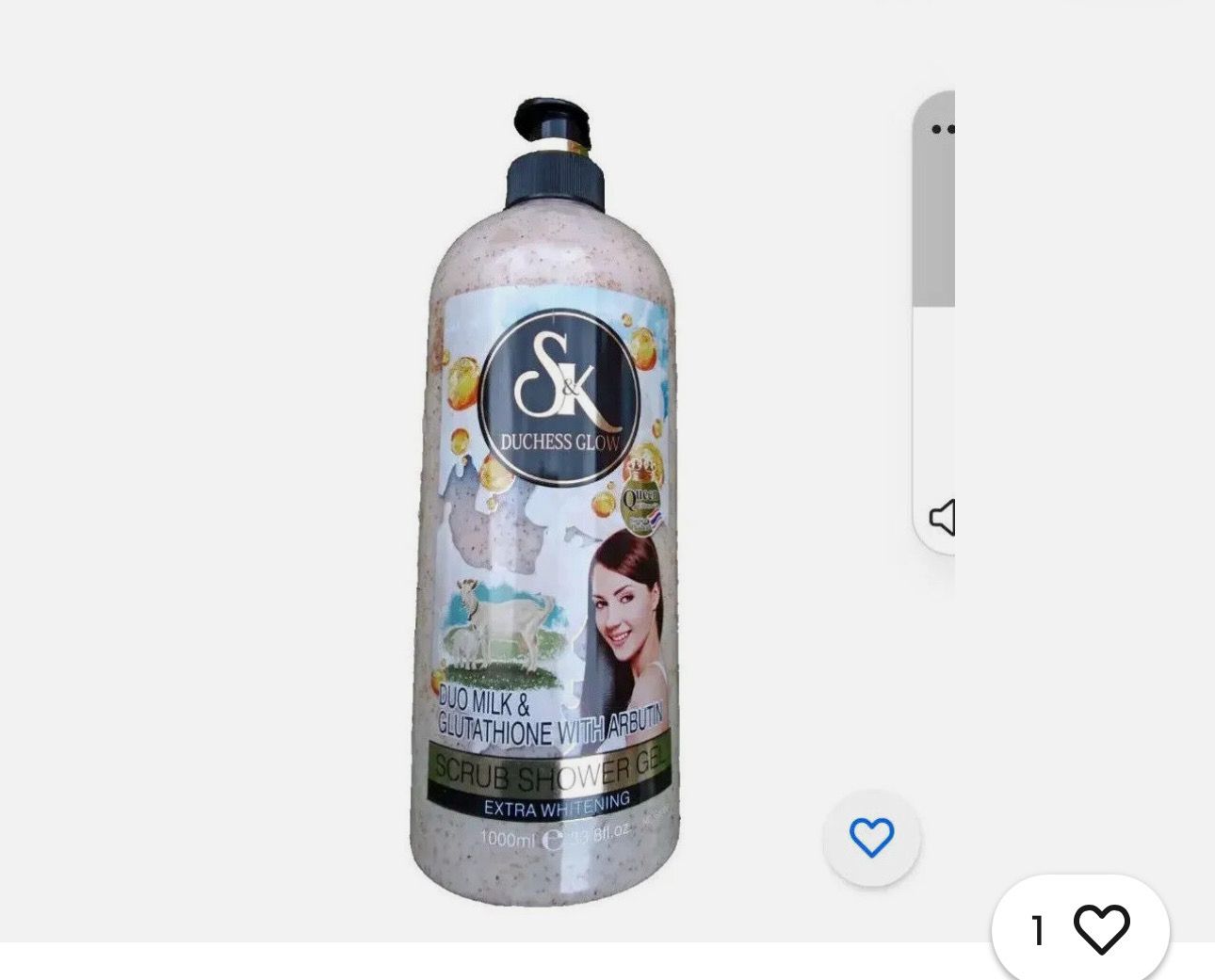 SK Duchess Glow Gluta Duo MilkAnd Glutathione Scrub Shower Gel - 1000ml