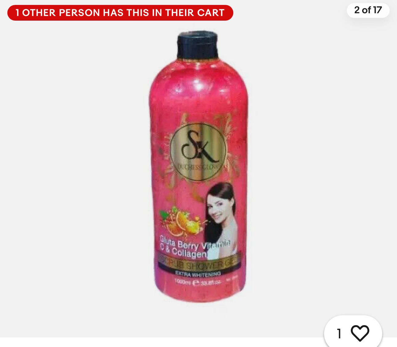 SK Duchess Glow Gluta Berry Vitamin C And Collagen Scrub Shower Gel - 1000ml