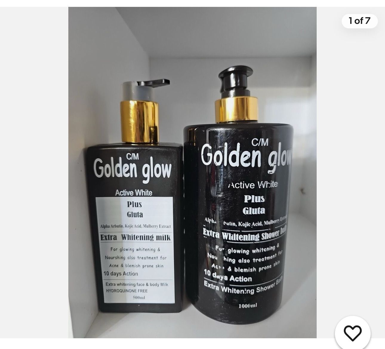 Golden Glow Gluta Plus 500ml Lotion Intensive Active Milk And Shower