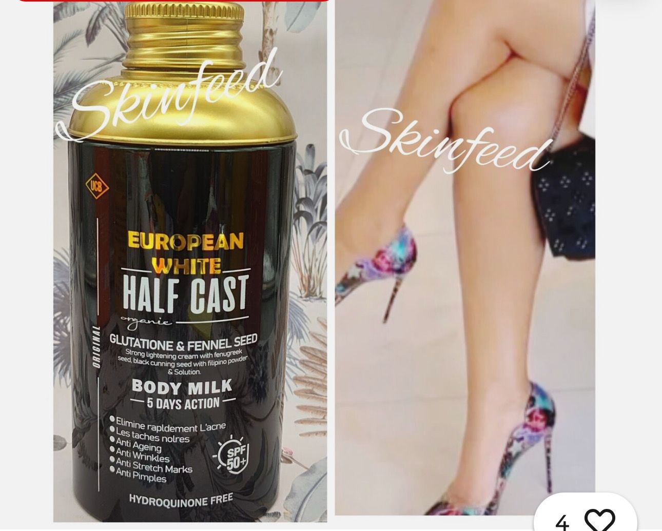 European White H.C Whitening Body Lotion With Fennel &amp;Black Cunning Seed Spf50👌