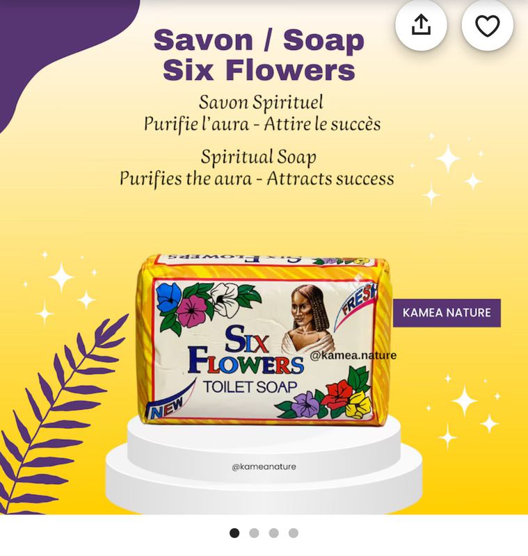 Six Flower Soap. 6pcs