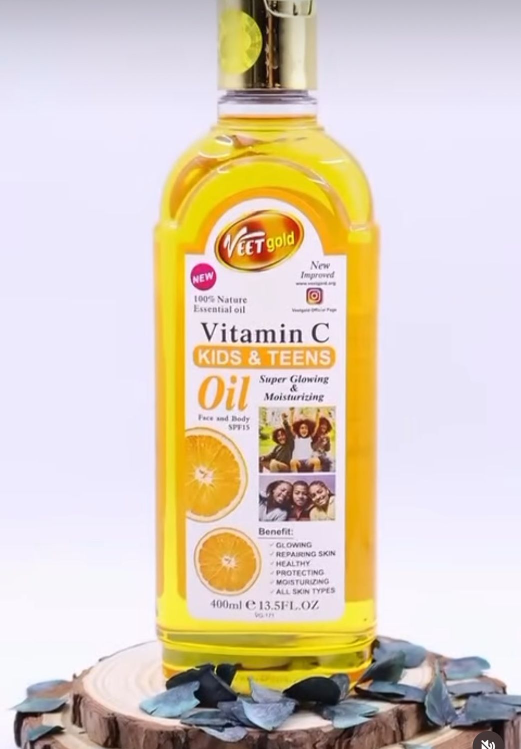 VEETGOLD KIDDIES GLOWING OIL (Vitamin C Or Tumeric Please Choose 1