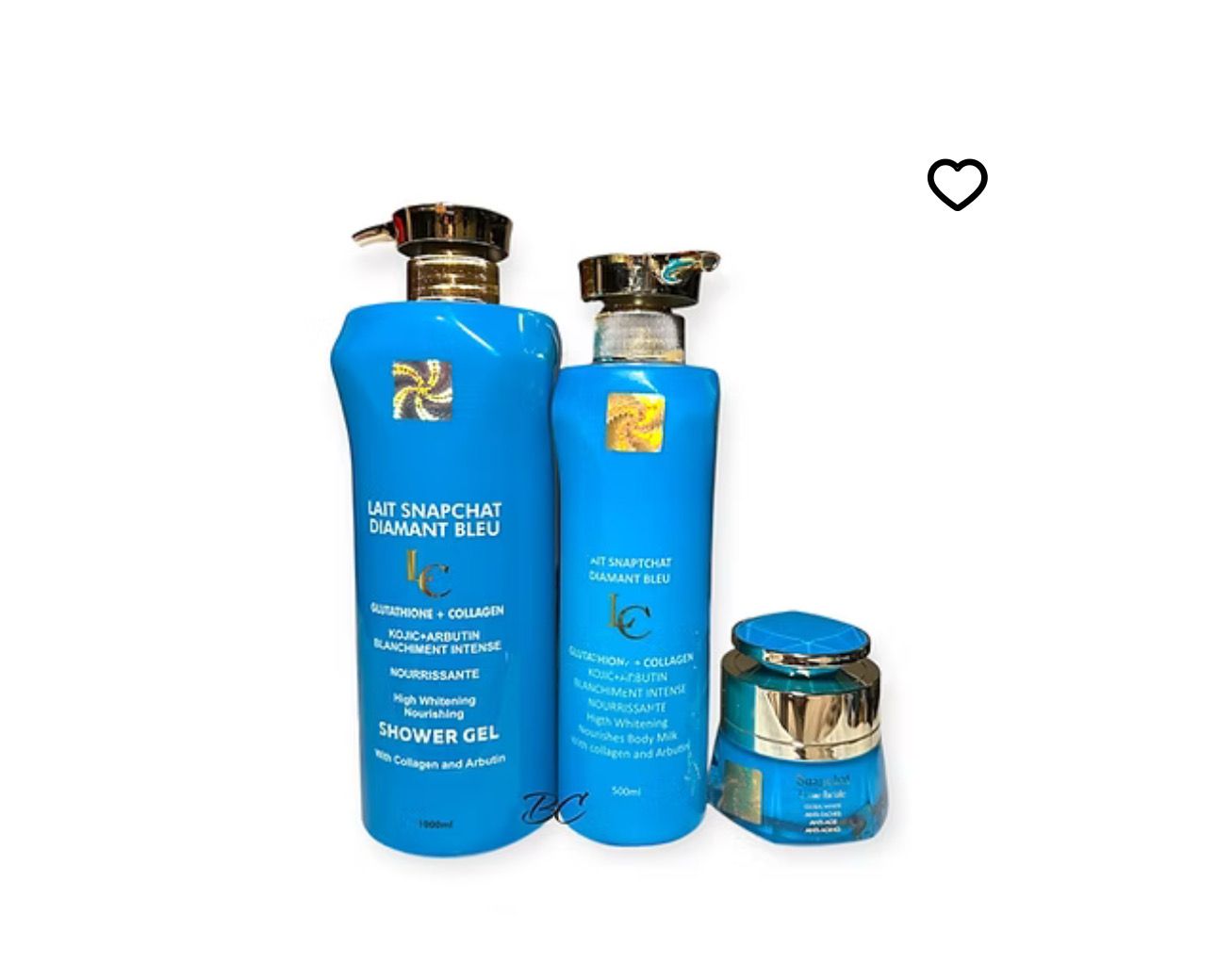 Lait Snapchat Diamant Blue Whitening Lotion Set (1 Lotion,face Cream And Body Wash