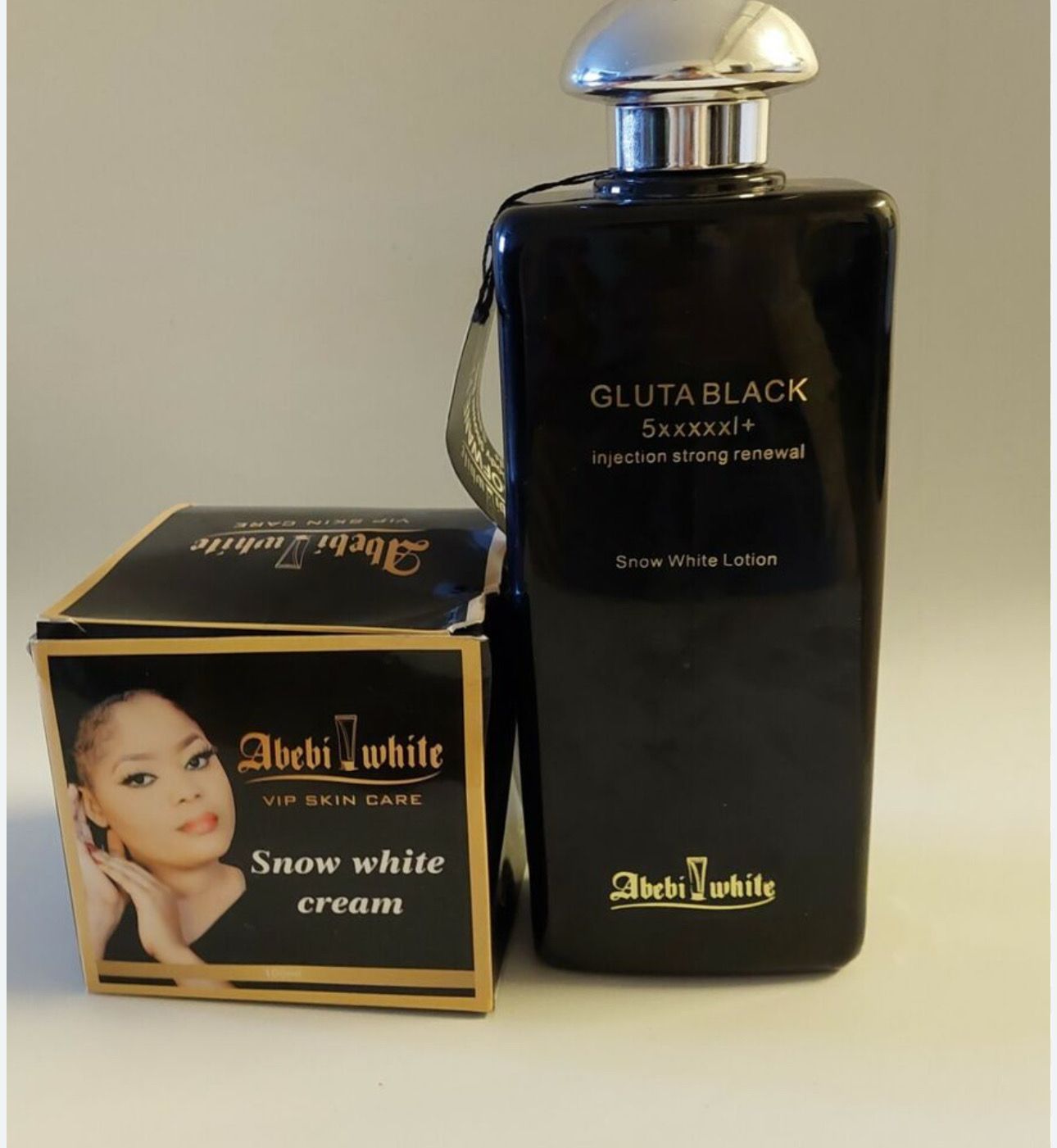 Abebi white Gluta Black 5xxxxx+ Snow white face and body lotion and face cream
