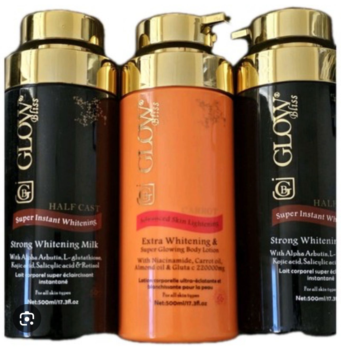 Glow Bliss HC Super Instant whitening lotion white Alpha Arbutin and carrot (choose 1