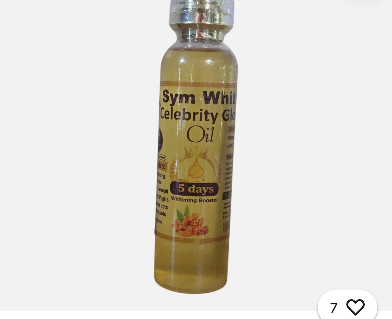 Sym White Celebrity Brightening Booster Glow Oil Spf 90