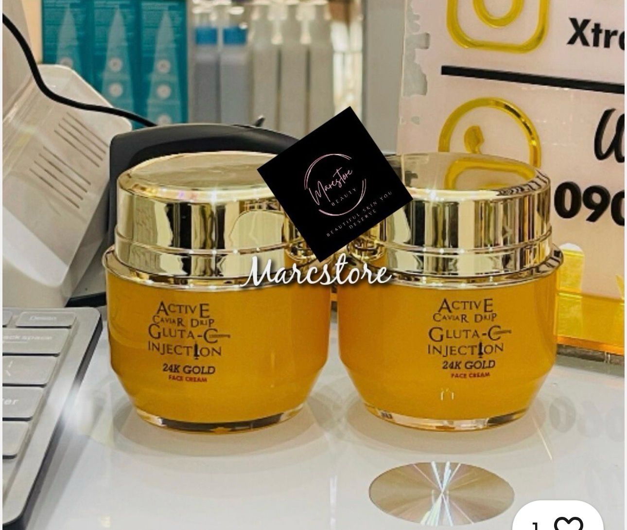 Active Cavir face Cream Gluta 24 Gold 1 Pcs