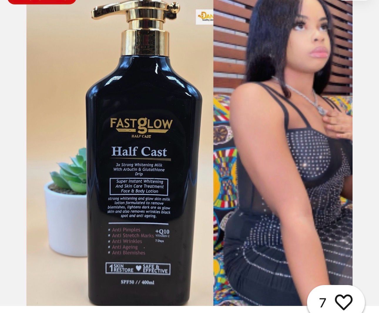 FAST Glow H-C Fast whitening Effect body &amp; face Lotion 400ml 💯 Authentic spf50