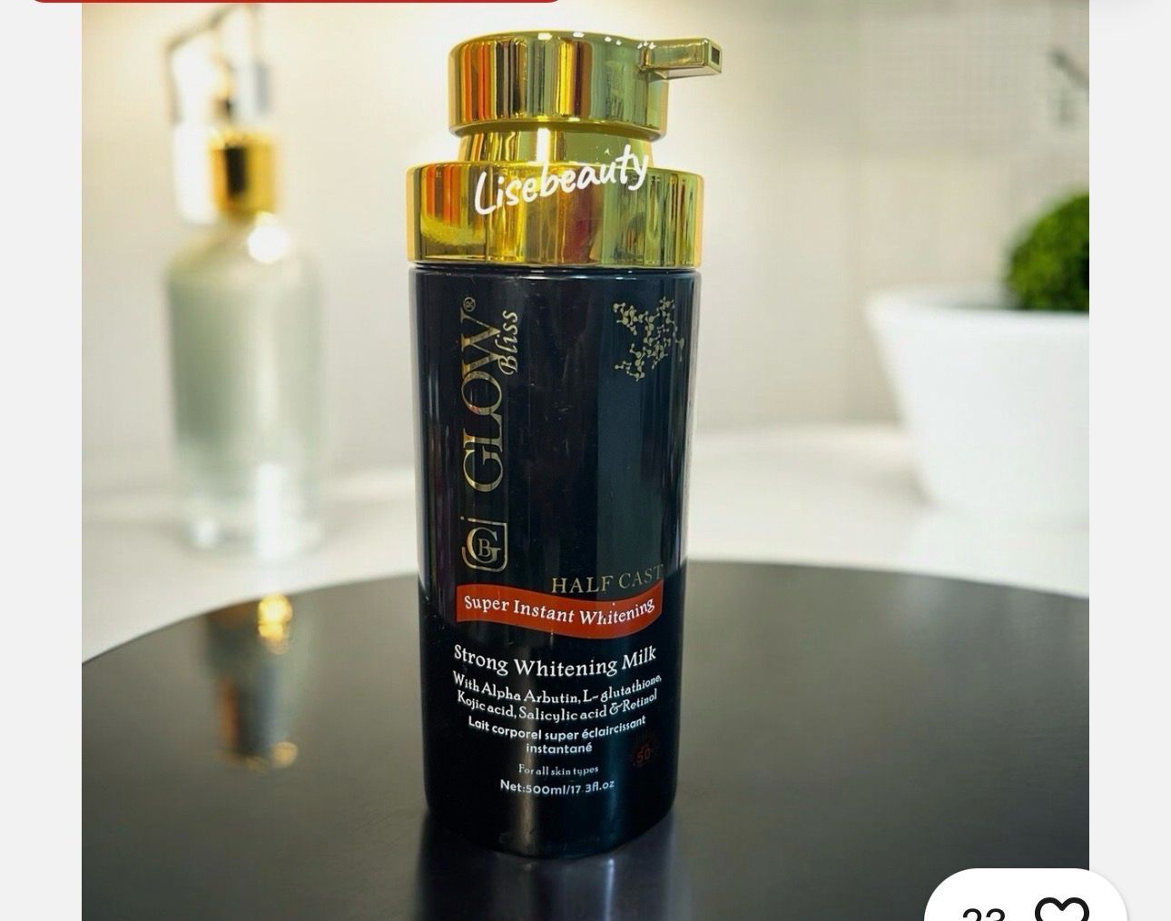 Glow Bliss Super Whitening Body Milk Half C Lotion, Black X1 500ml 👌Ships fast!