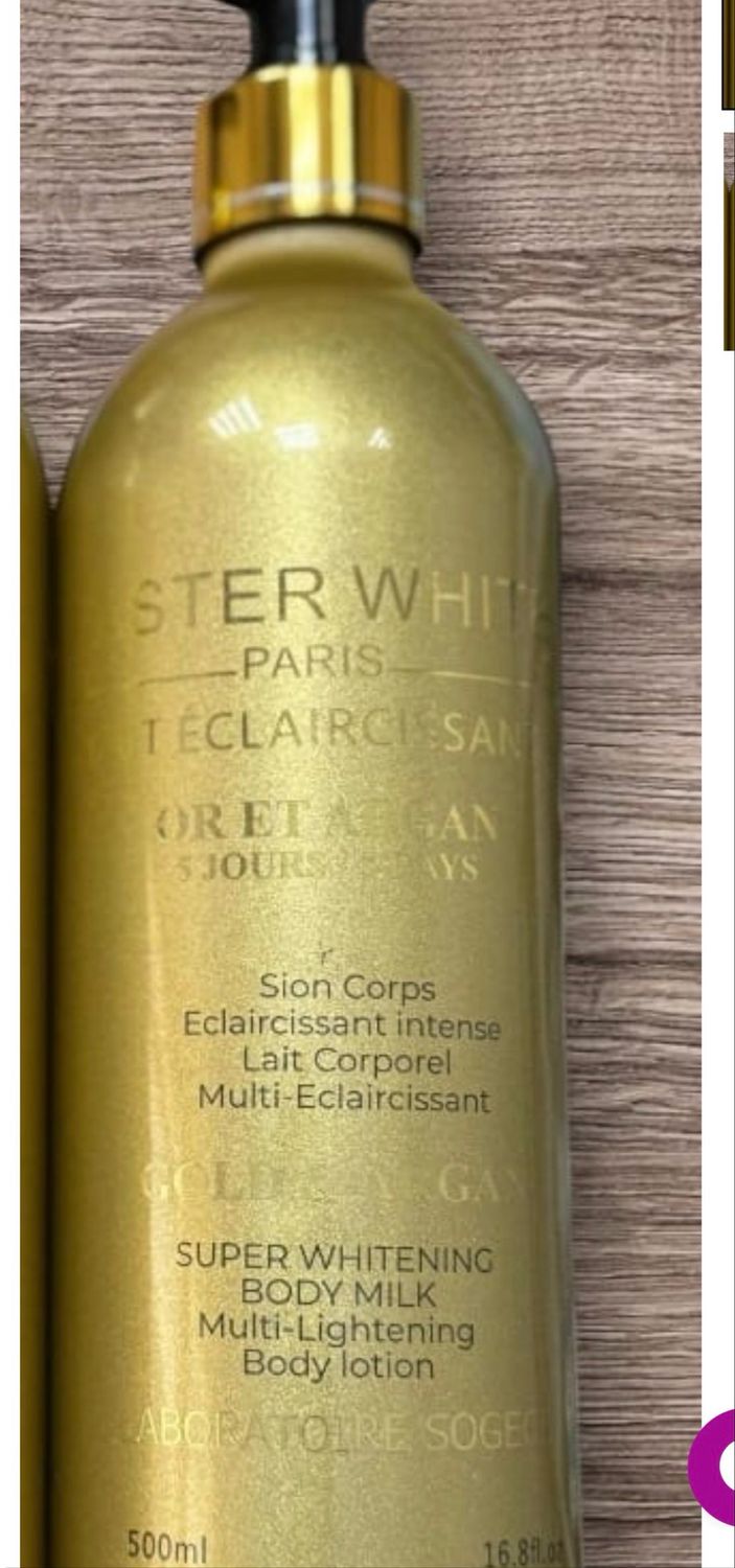 FASTER WHITE GOLD And ARGAN SUPER WHITE BODY MILK