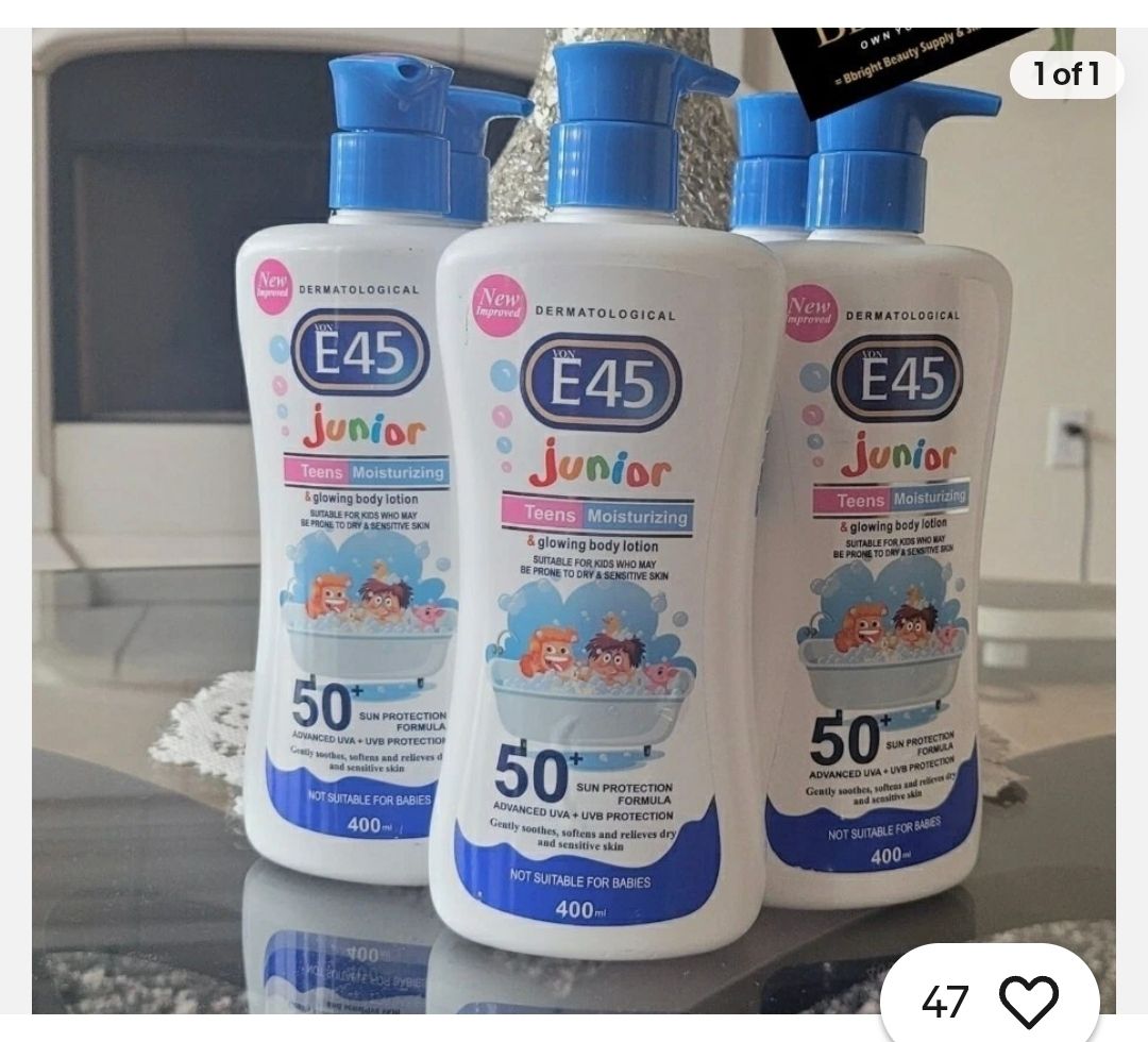 E45 Junior Teens Moisturizing &amp; Glowing Body Lotion E45 1bottl