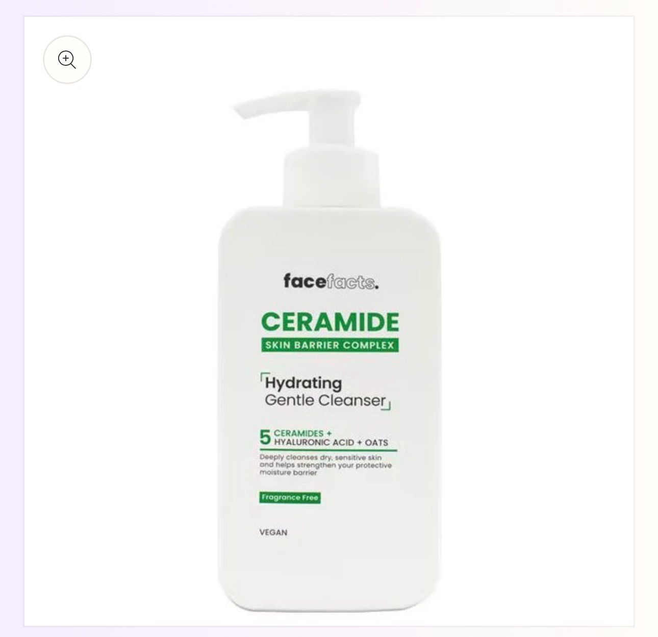 FACE FACTS CERAMIDE HYDRATING GENTLE FACE CLEANSER – 200ML