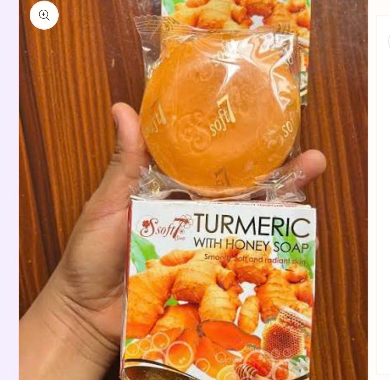 SOFT 7 TURMERIC WITH HONEY BAR FACE SOAP  1PCS