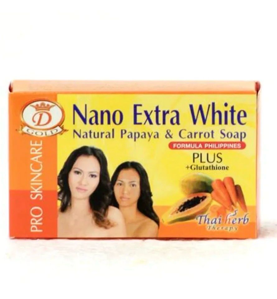 D GOLD NANO WHITE BAR SOAP FACE CLEANSER SOAP