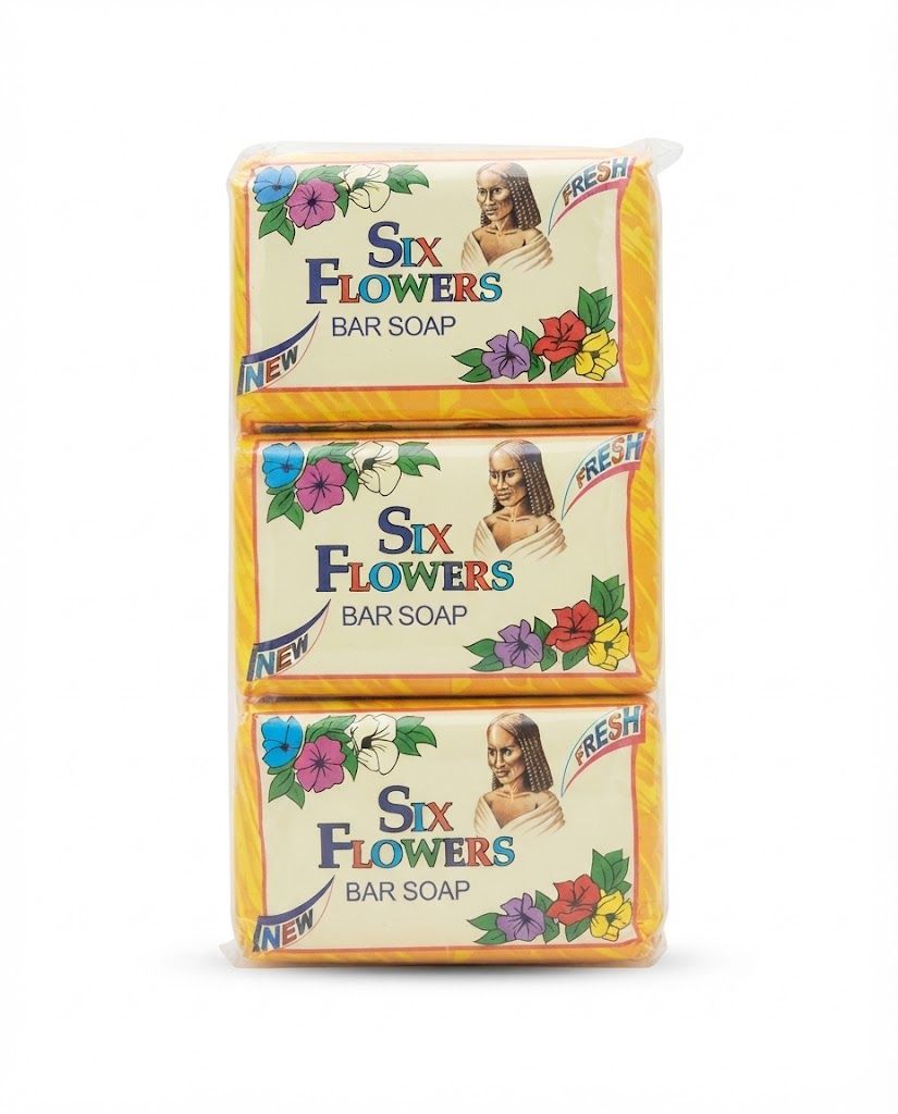 SIX FLOWERS BAR SOAP 6PCS