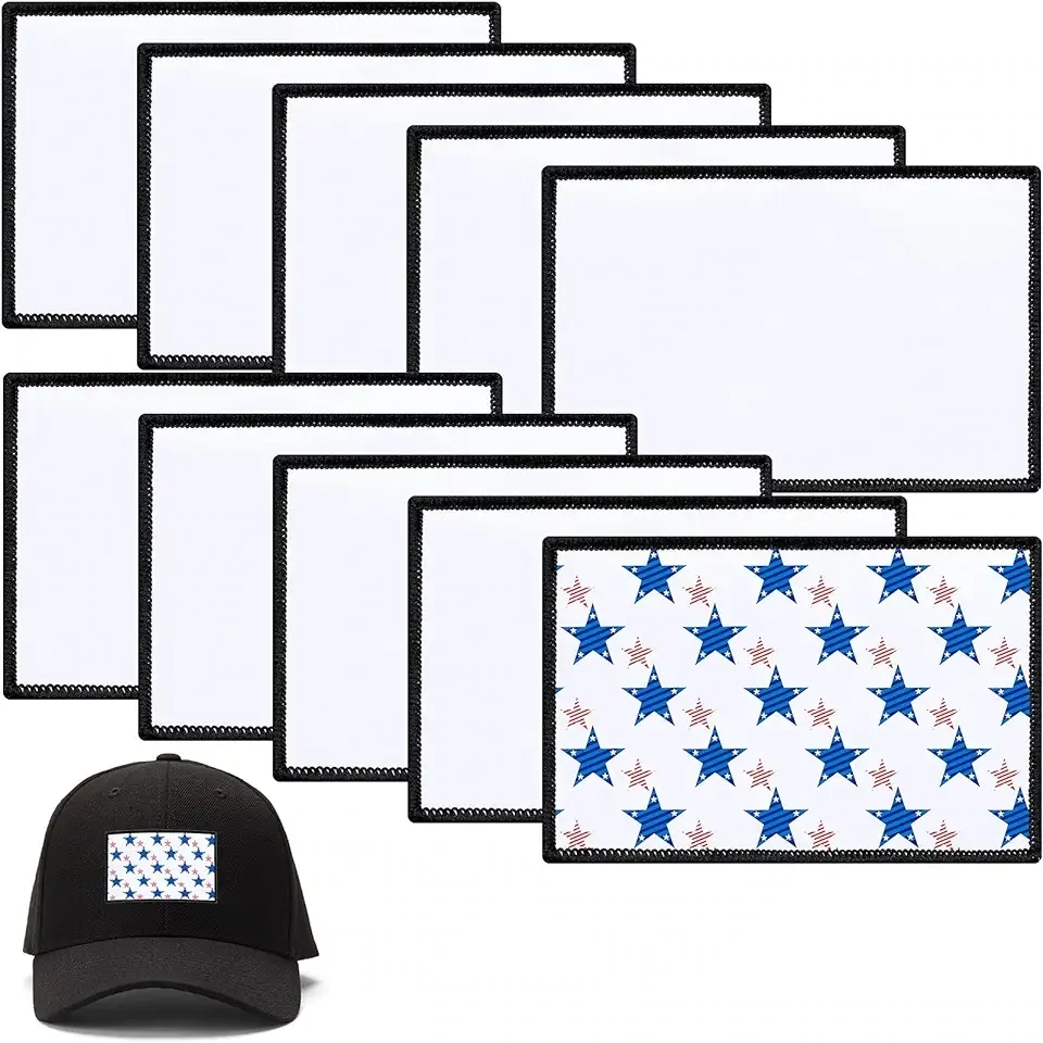 Sublimation Rectangle Patch (Black Border)