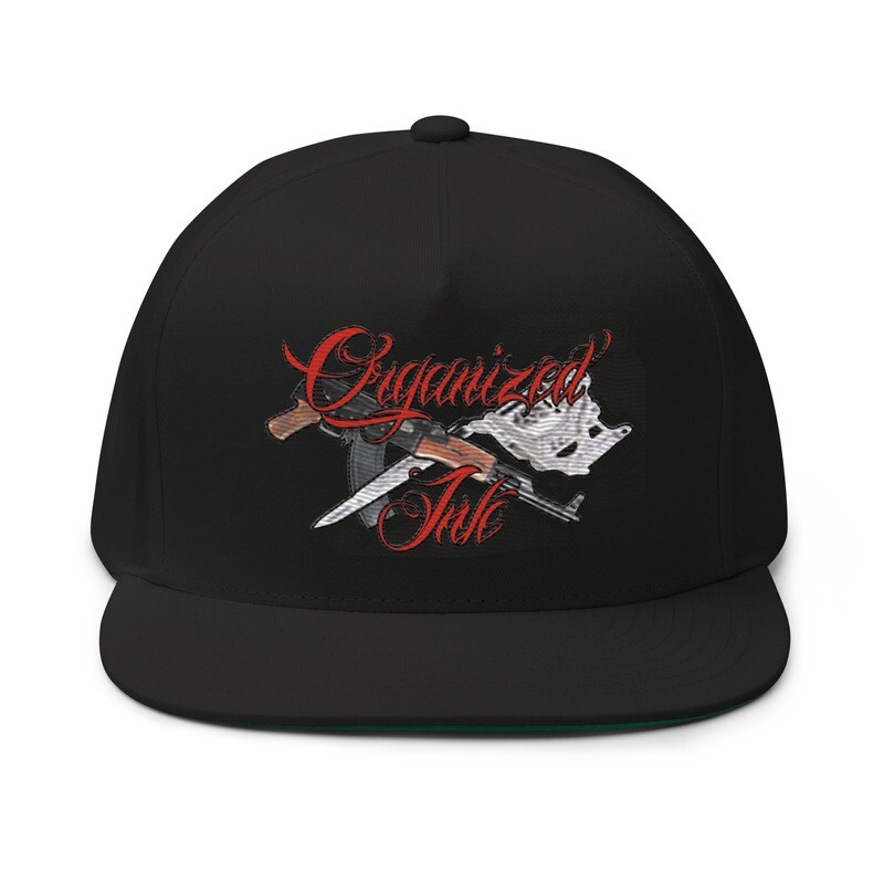 Flat Bill Cap Organized Ink Logo