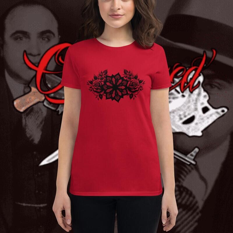 Geometrics and Roses Women&#39;s short sleeve t-shirt