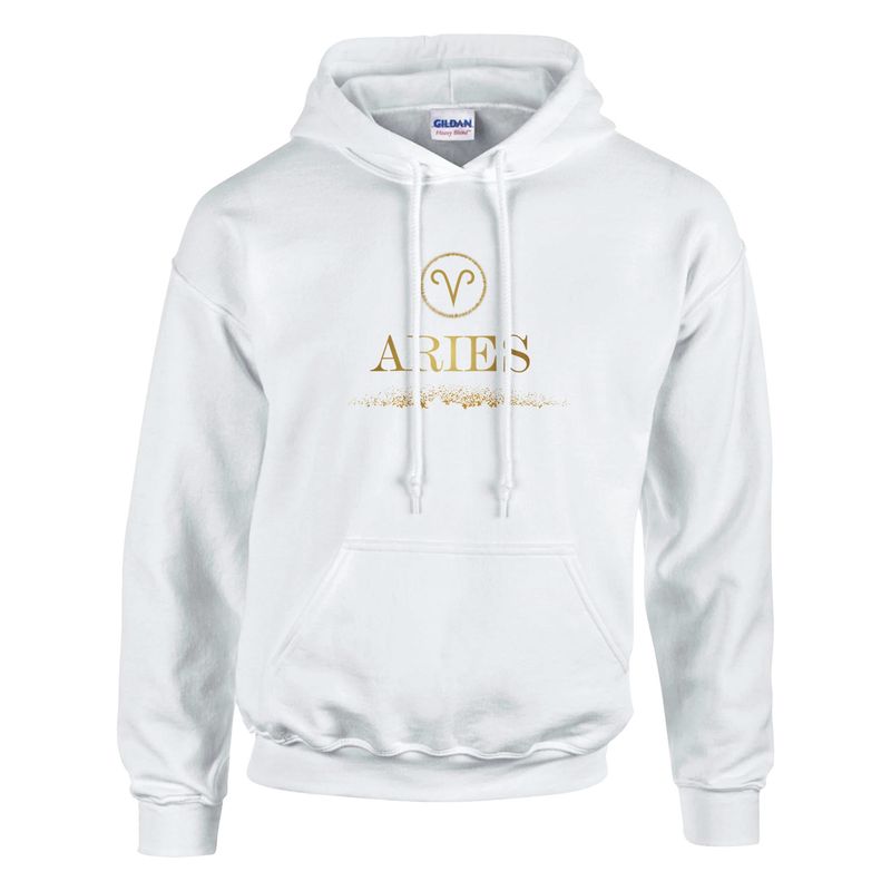 Aries Glitter Design Classic Pull Over Hoodie
