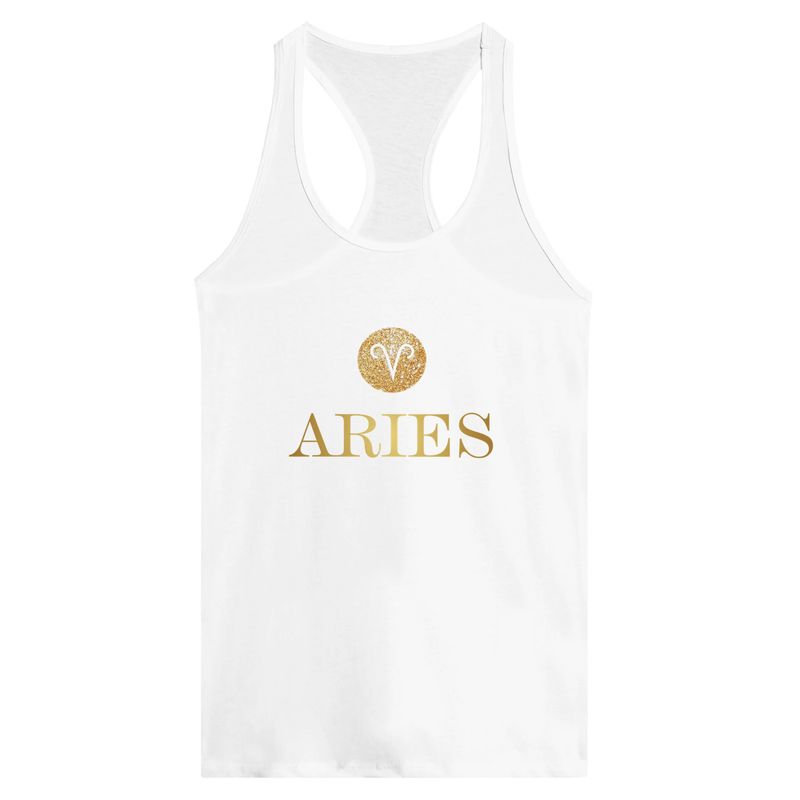 Aries Gold Design Racerback Tank Top
