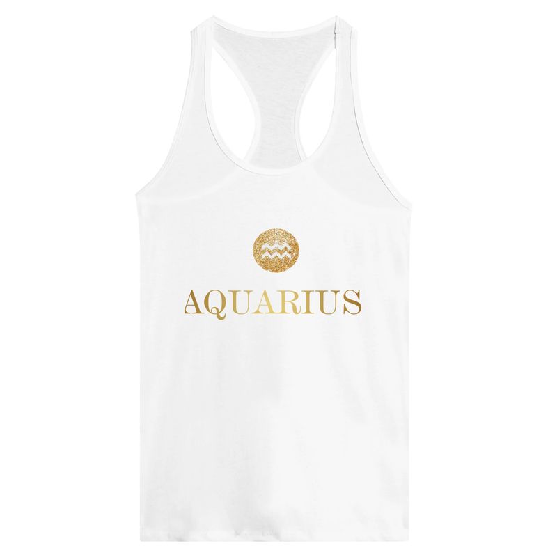 Aquarius Gold Design Racerback Tank Top