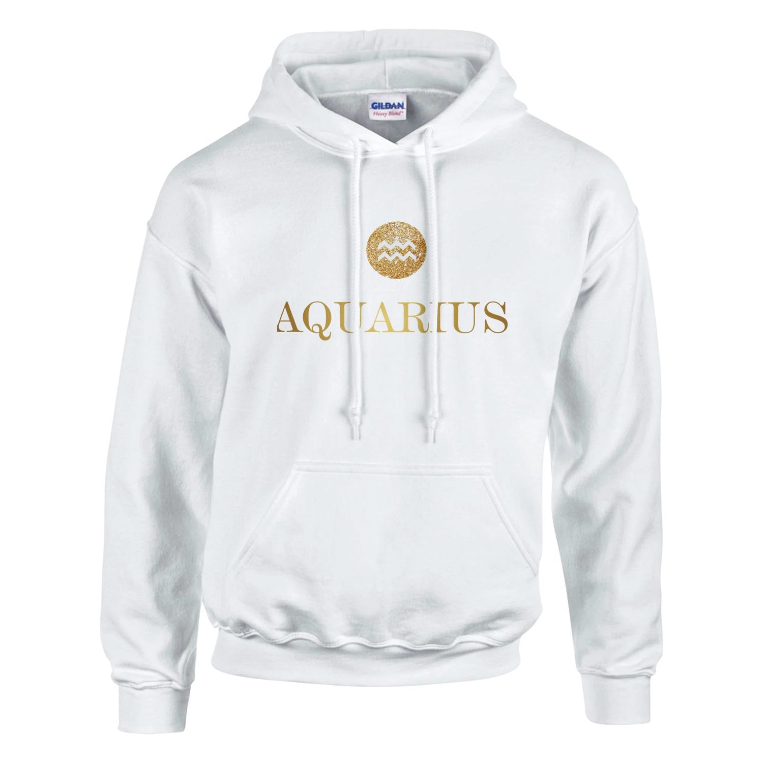 Aquarius Gold Design Classic Pull Over Hoodie