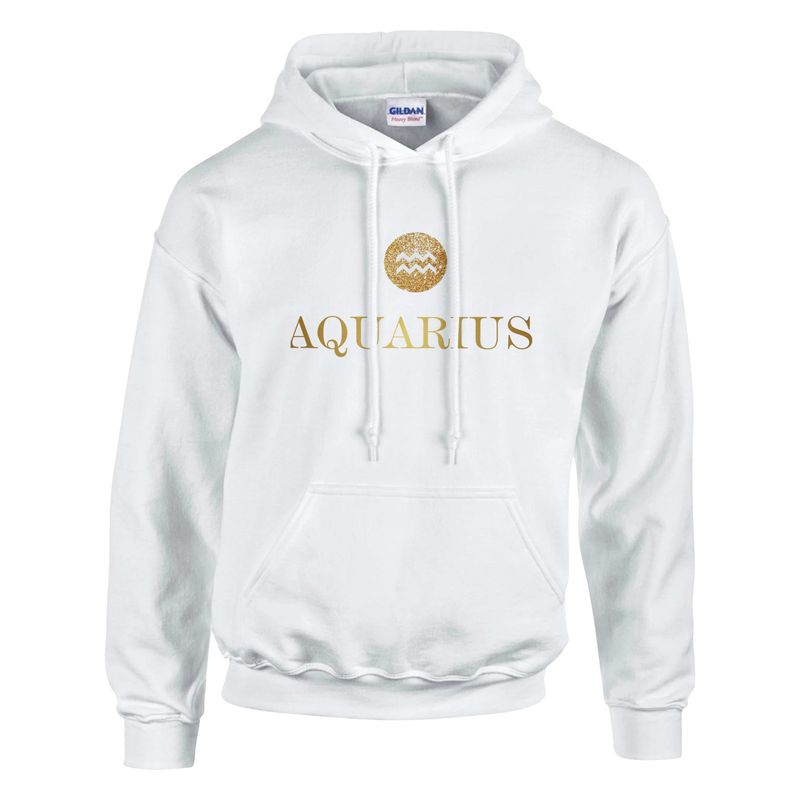 Aquarius Gold Design Classic Pull Over Hoodie