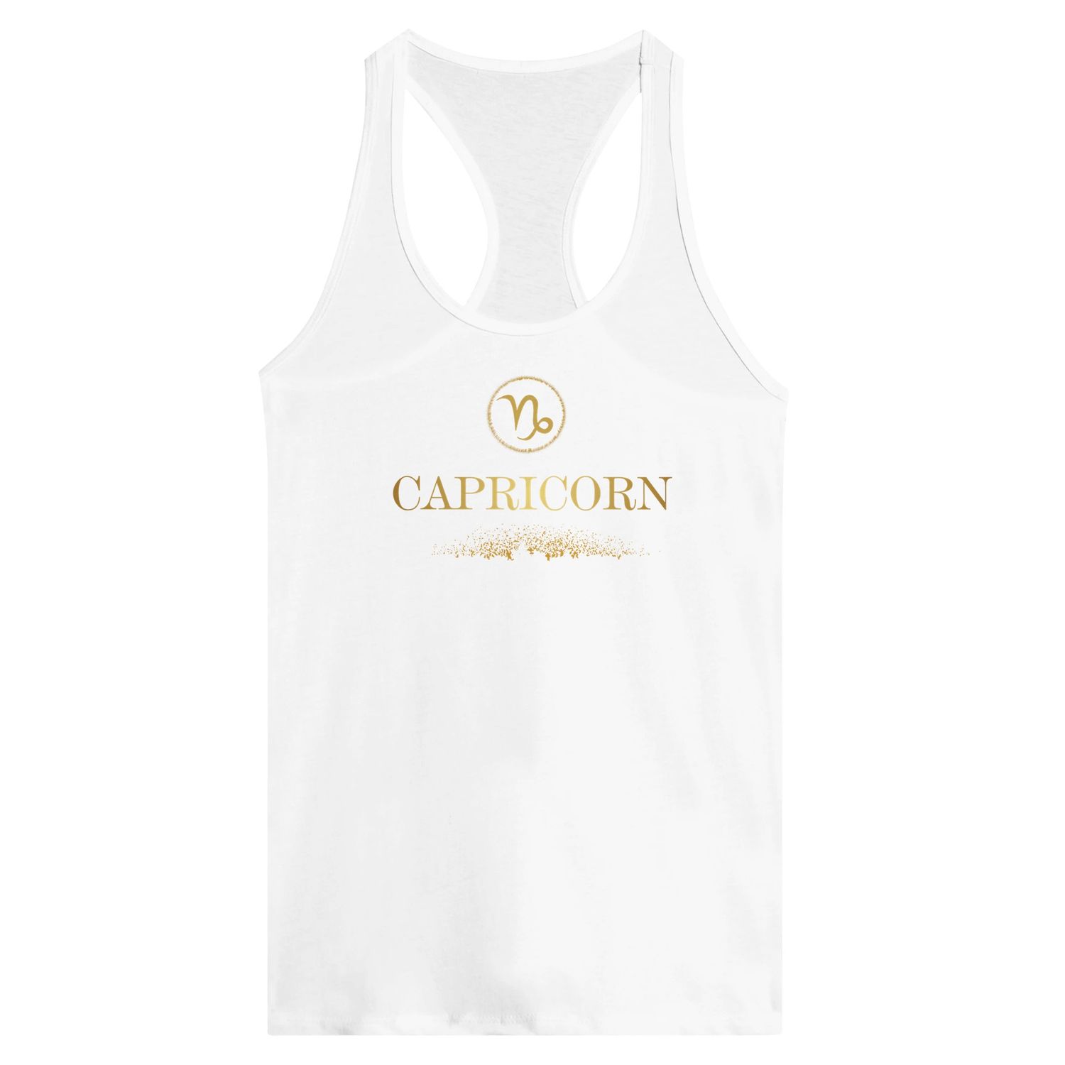 Capricorn Glitter Design Racerback Tank Top