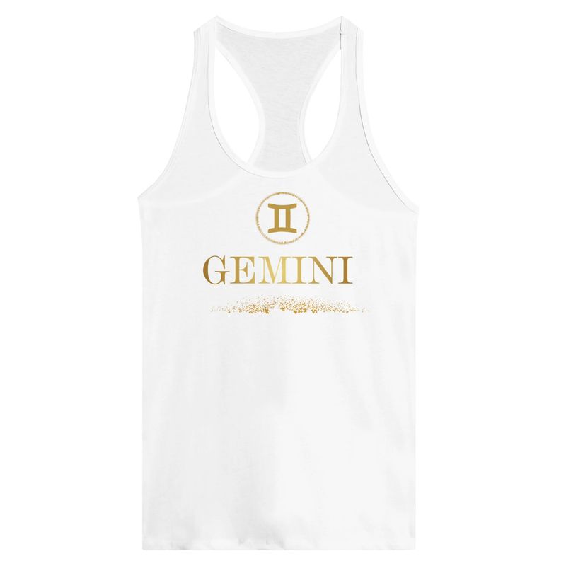 Gemini Glitter Design Racerback Tank Top