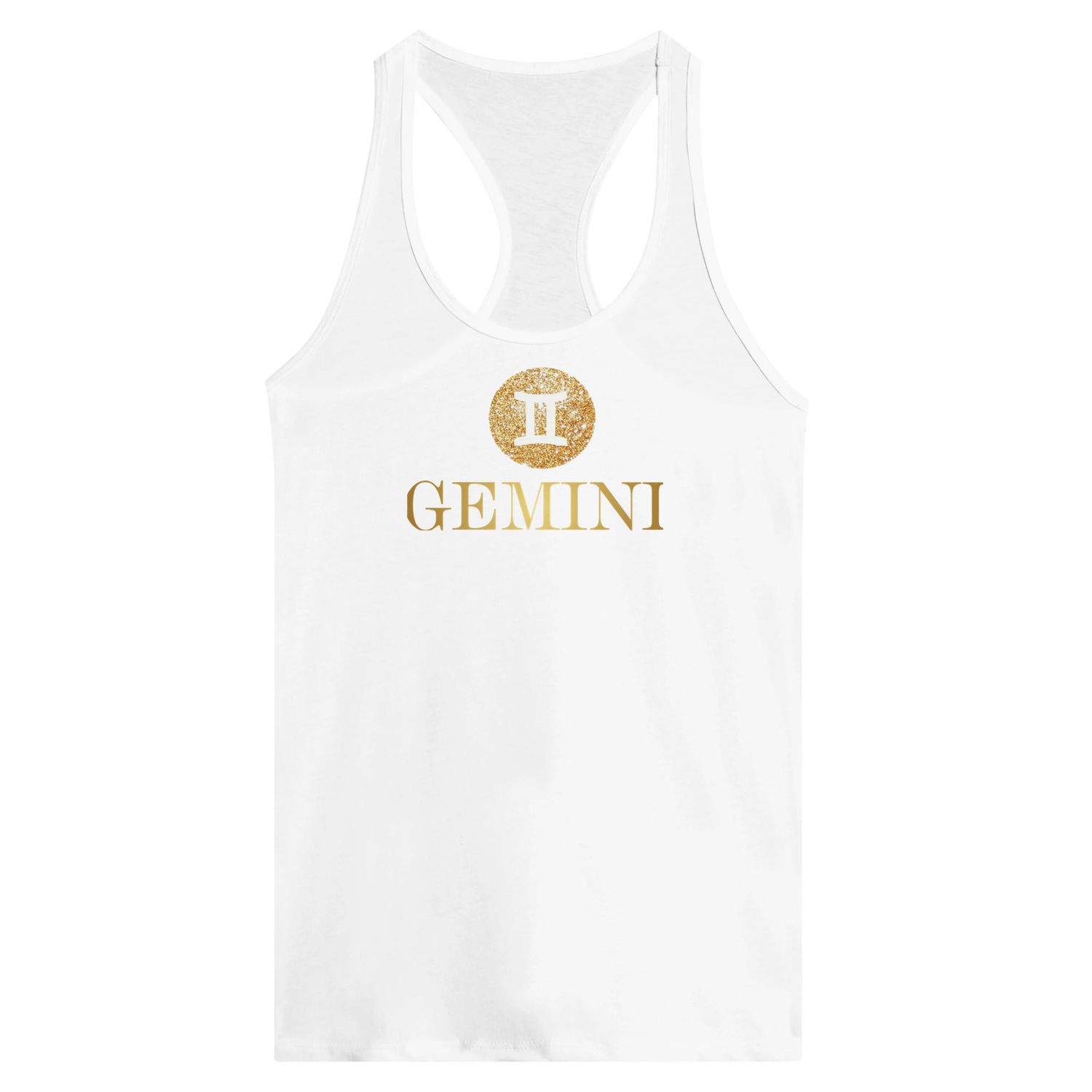 Gemini Gold Design Racerback Tank Top