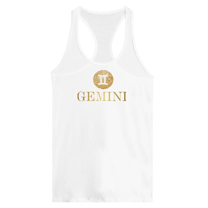 Gemini Gold Design Racerback Tank Top