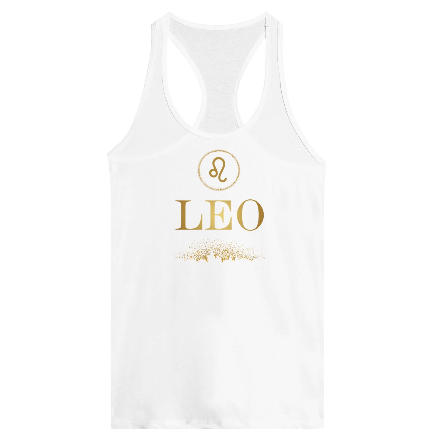 Leo Glitter Design Racerback Tank Top